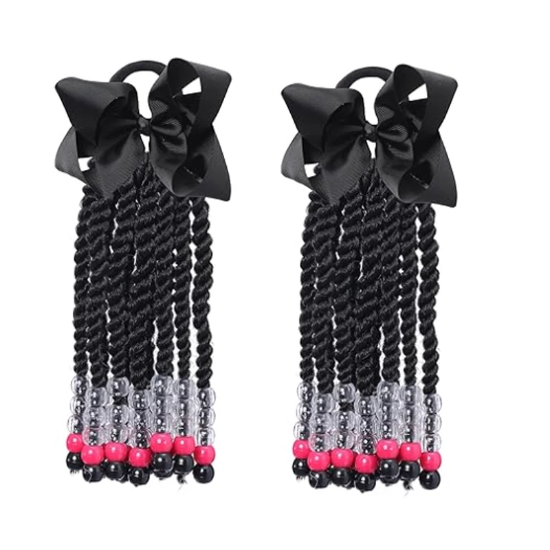 Extensión de cabello trenzada con clip lazo para niñas - imagen 2