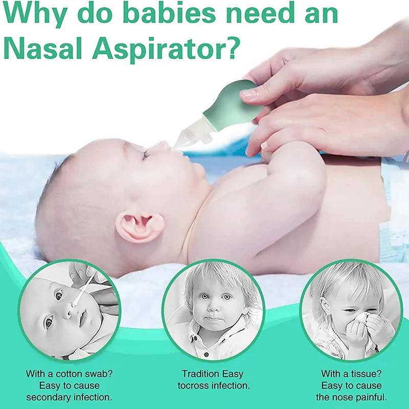 Aspirador nasal para bebé con punta suave y filtrado higiénico - imagen 2