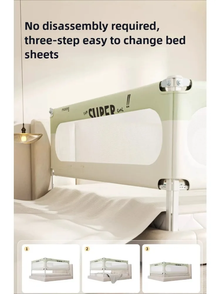Barandilla de seguridad para cama de bebé y niños – Protector ajustable - imagen 2