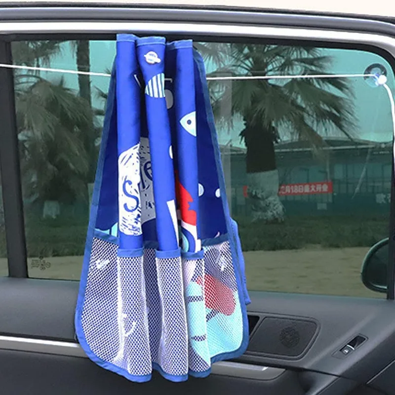 Parasoles para ventana de coche, cubierta para parasol, ventanas laterales, privacidad, lindos animales, dinosaurios, cortina de dibujos animados, bloqueador solar, Compatible con coche SUV - imagen 4