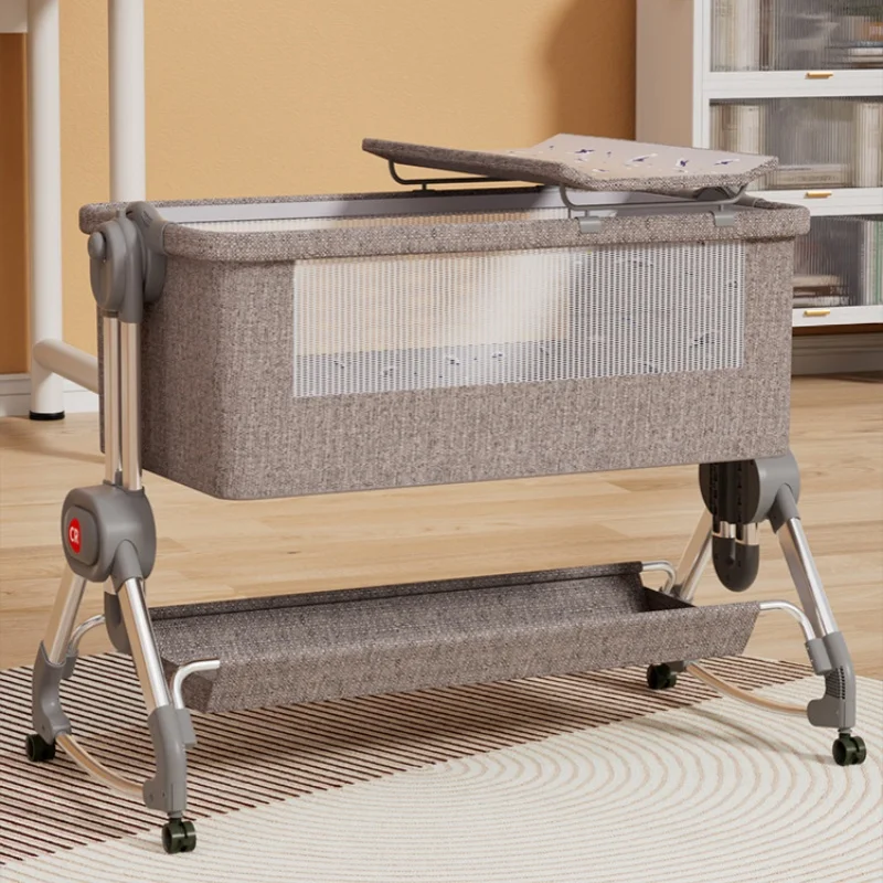 Cuna portátil multifuncional, cuna plegable portátil, cama bb, altura ajustable, empalme, cama queen para recién nacidos
