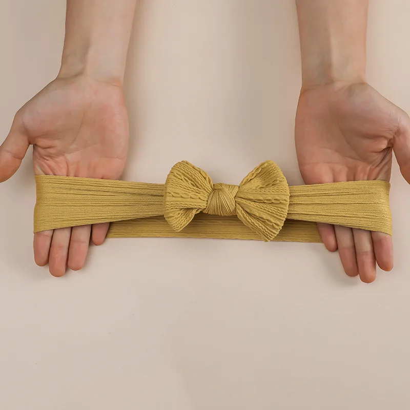 Diadema de nailon con lazo grande para bebé – Doble capa elástica - imagen 4