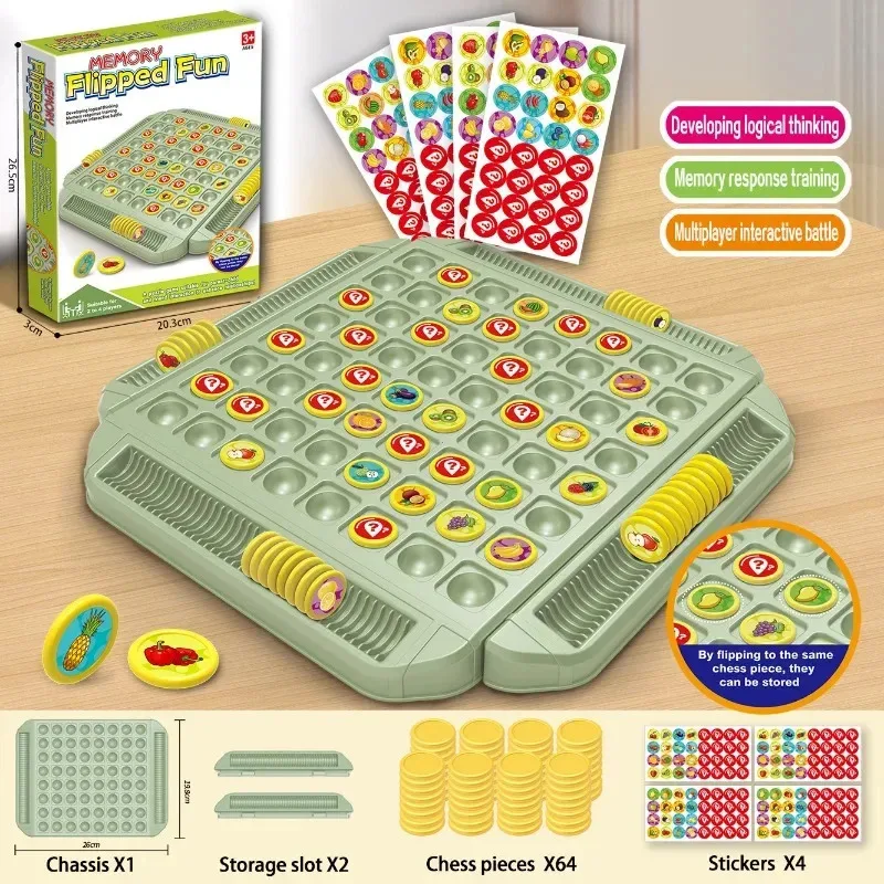 Juego de mesa con temática de frutas, estrategia, ajedrez, memoria, desafío, juguete educativo de aventura cognitiva para familia, niños, fiesta navideña