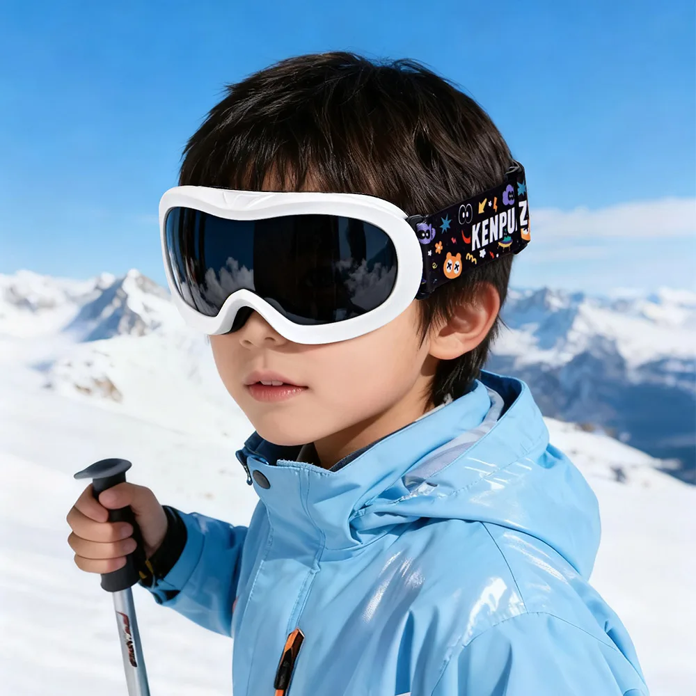 Gafas de esquí antiniebla para niños – Doble capa con correa ajustable - imagen 3
