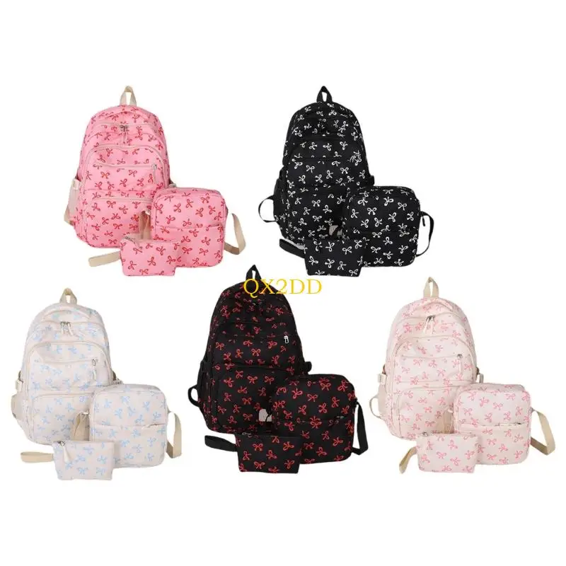 QX2D 3 PCS Mochilas mochilas arcos Juego bolsas viaje escuela - imagen 5