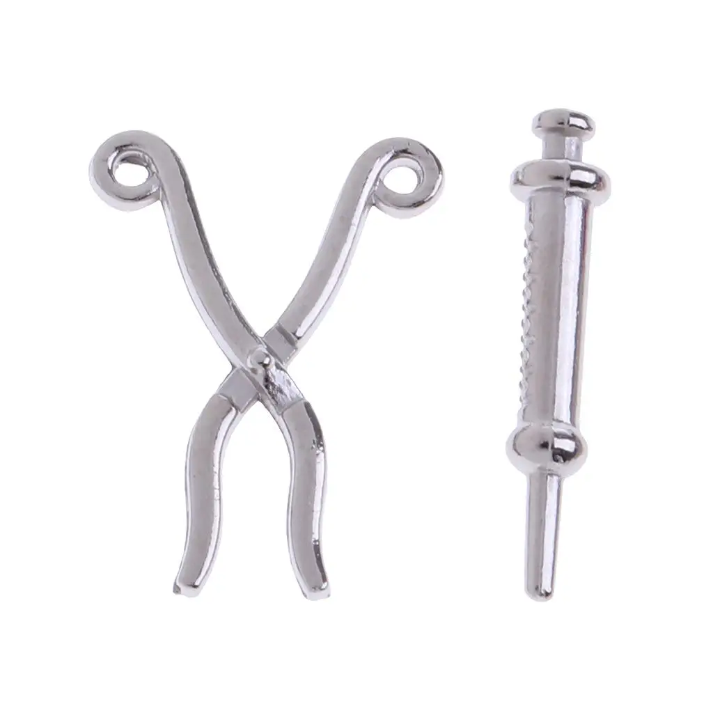 Accesorios médicos mini para casa de muñecas – Estetoscopio de metal - imagen 5