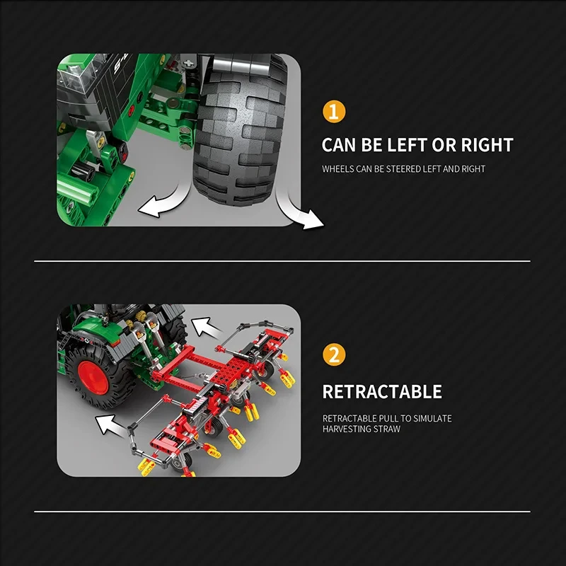 Tractor de bloques educativo con control remoto para niños - imagen 2