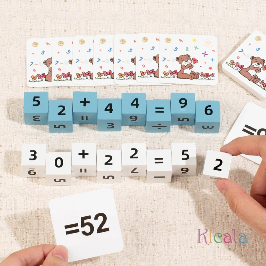 Cubo matemático Montessori de madera para aprender a contar - imagen 3