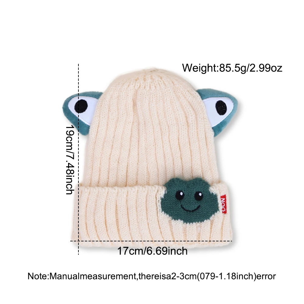 Gorro de punto con animalitos y cordón antifrío para bebé invierno - imagen 5