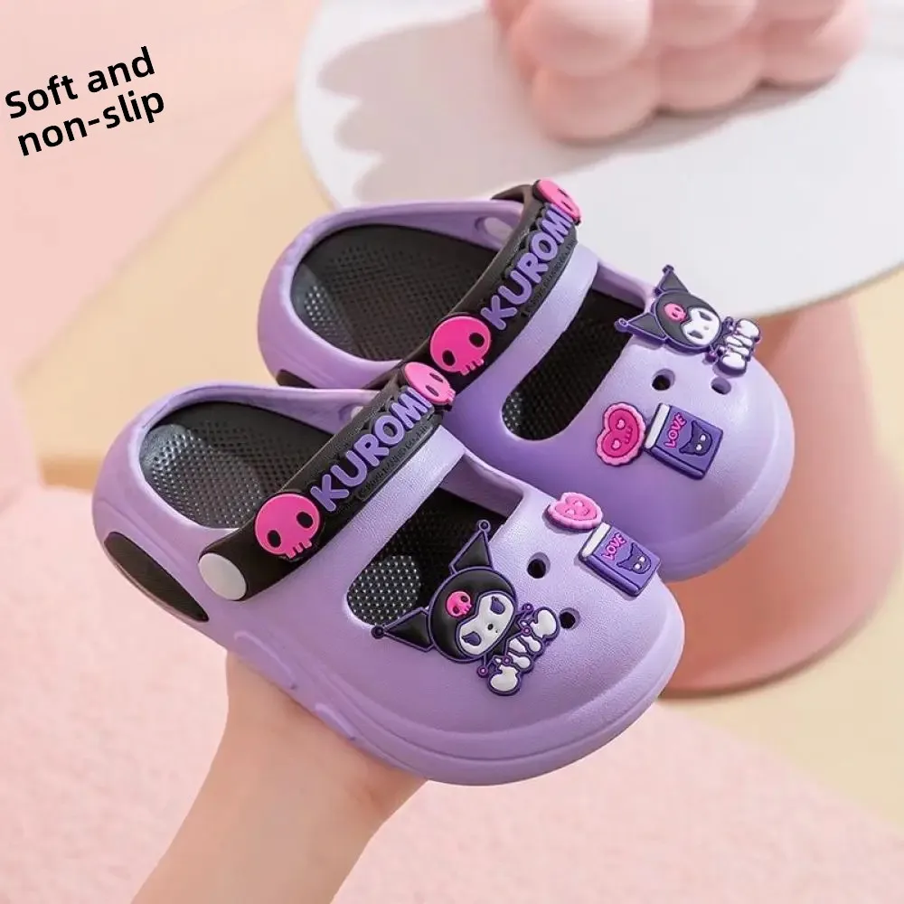 Sanrio Zapatillas para niños y niñas lindas suela blanda antideslizantes zapatillas de interior para el hogar zapatos de jardín para bebés sandalias - imagen 5