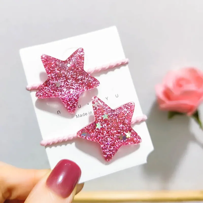 Lazos brillantes de estrella para el pelo – Pack niña - imagen 4