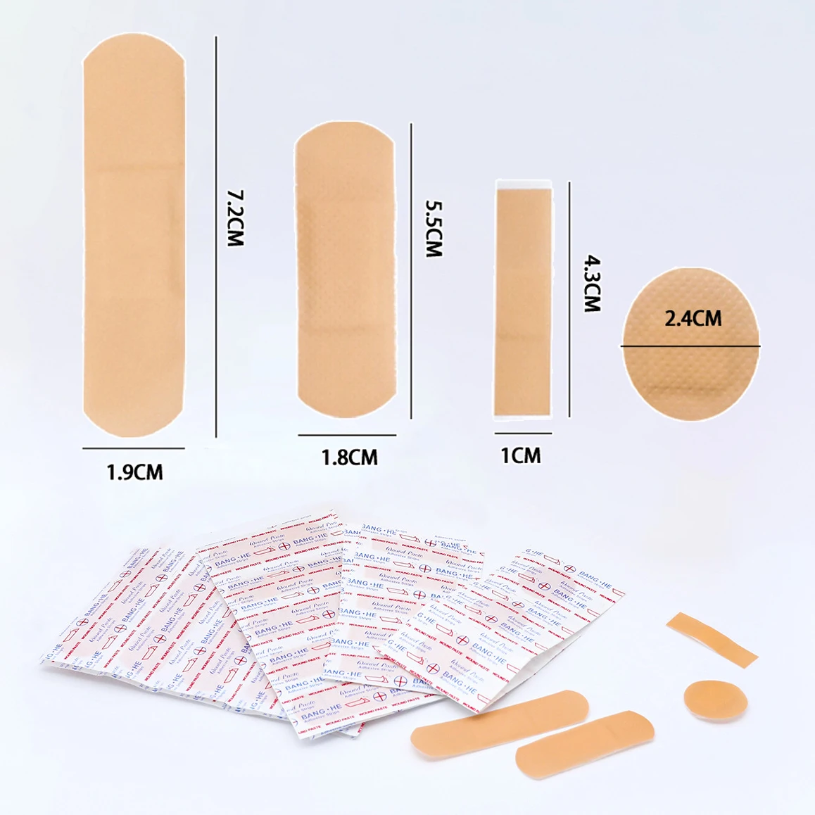 100 unids/lote vendaje para la piel del bebé impermeable transpirable yeso adhesivo rayas para heridas hemostasia pegatina banda vendaje de primeros auxilios