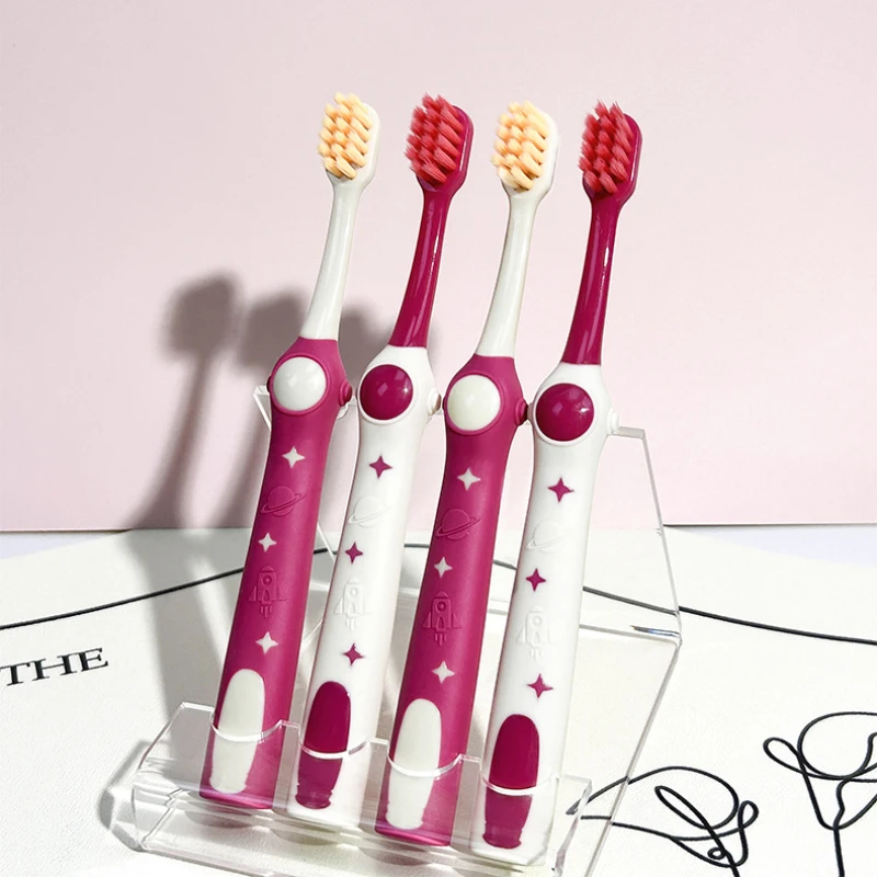 6 uds astronautas de dibujos animados 6-12 años cepillo de dientes para niños cuidado Dental niños dientes limpios familia de bebés cepillos de dientes de cerdas suaves finas - imagen 3