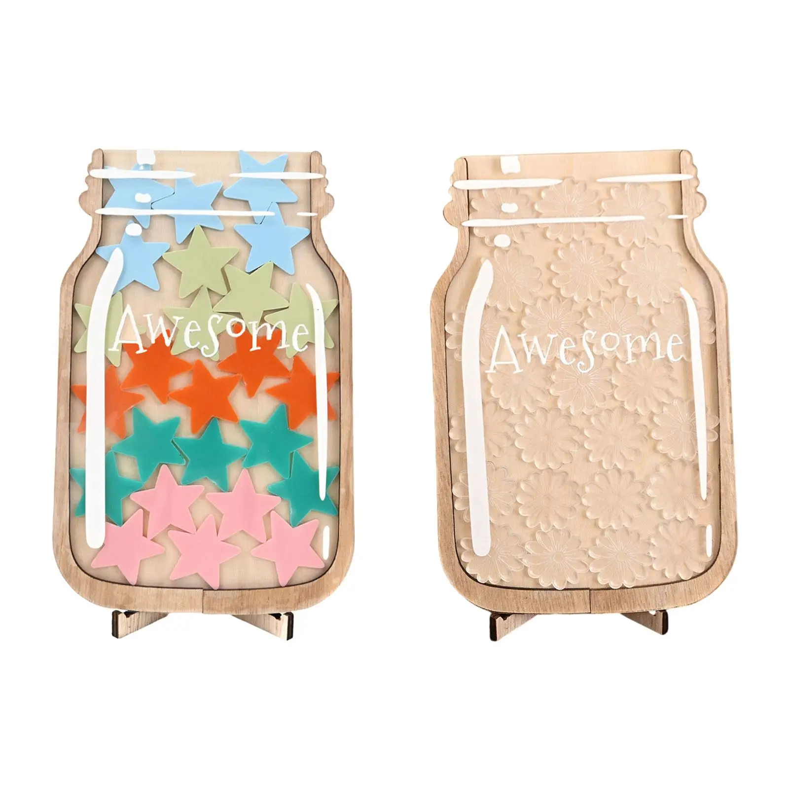 Tarro recompensa madera tablero comportamiento - vista principal