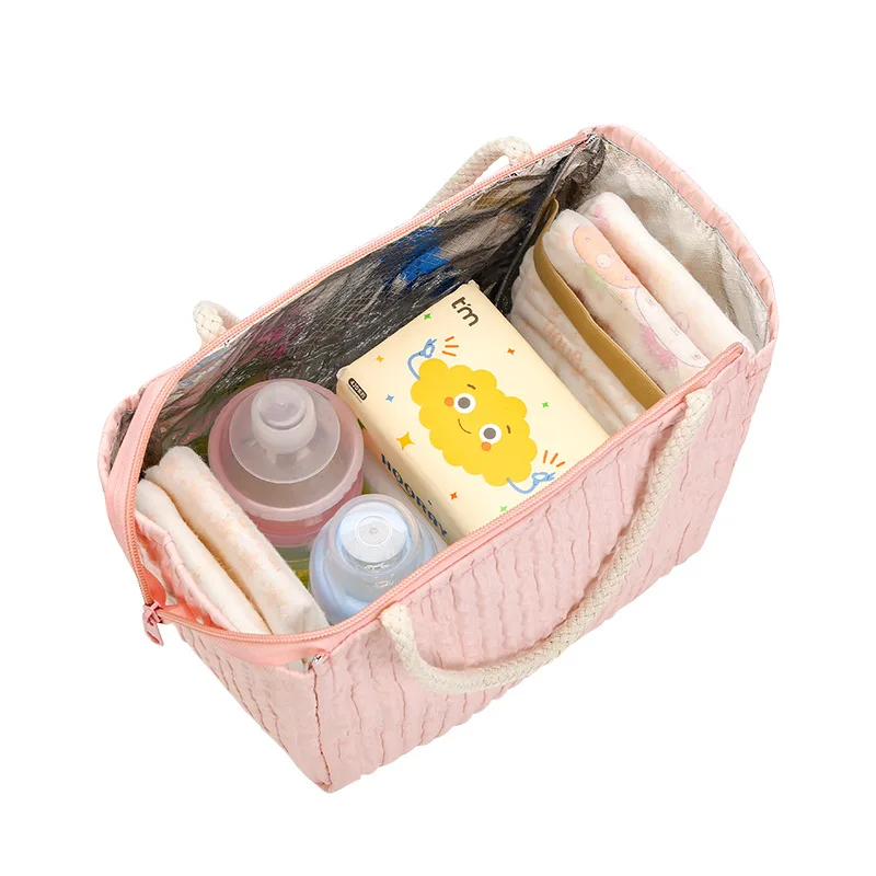 Bolsa de pañales bebé grande multifuncional con bolsillos y correa - imagen 4