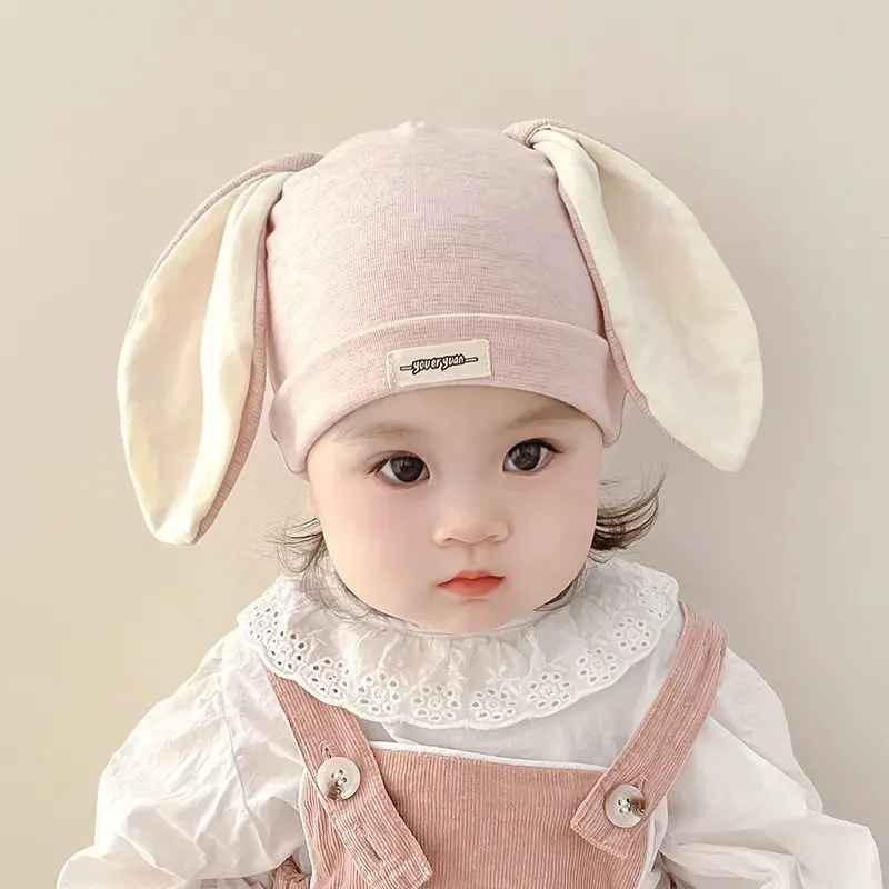Gorro bonito para recién nacido para niño y niña, gorro con Orejas de conejo de dibujos animados, gorro suave Kawaii para bebé recién nacido, accesorios de fotografía - imagen 2