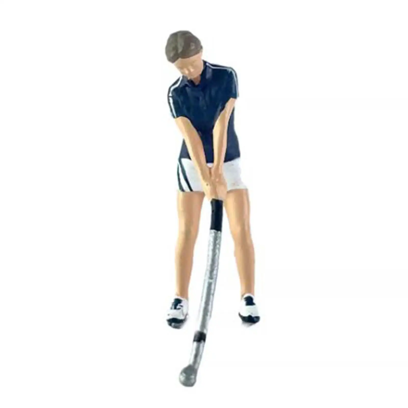 4 Pieces 1:64 Hand Painted People Figures Tiny People Model Miniature Diorama Golfer Figure for Miniature Scene Ornament
