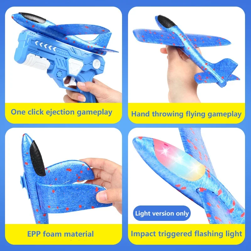 Avión de espuma lanzador con catapulta para juegos al aire libre - imagen 4