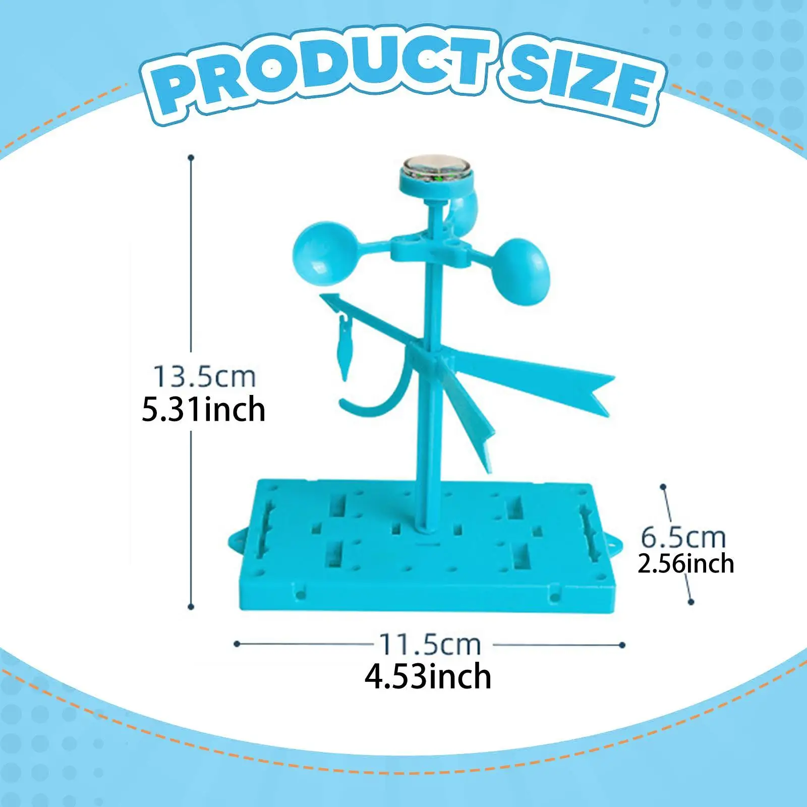 Science Wind Vane Model Wind Direction Indicator Physics weather vane Measuring Model DIY Assembly for Gift Teens Kids