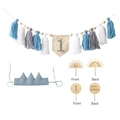 4Pc Blue Tassel