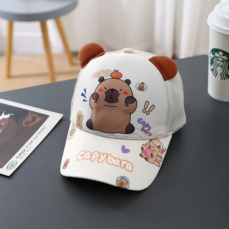 Bonita gorra de béisbol de malla para bebé, sombrero para el sol con letras de dibujos animados de verano, gorras Snapback de algodón para niños y niñas, sombrero de pesca de Hip Hop para chico de 2 a 6 años - imagen 3