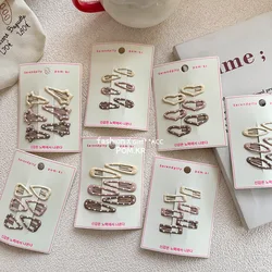 Clips de pelo beige para niñas - Estilo coreano sencillo y bonito