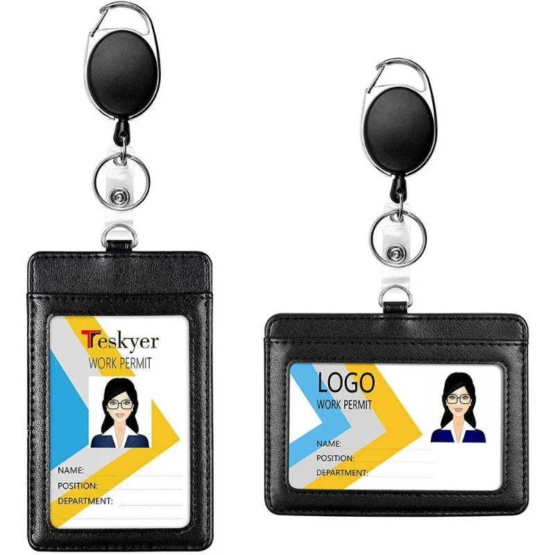 Tarjetero transparente de Pu negro, tarjetas de Campus Unisex para estudiantes, funda protectora fina para tarjeta de identificación de autobús, funda para tarjetero para tarjetas bancarias