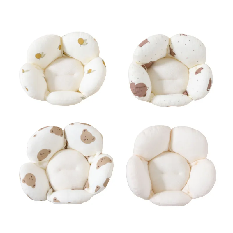 Almohada moldeadora de cabeza de bebé con forma de pétalo, almohada transpirable de soporte para el cuello para recién nacido, previene la cabeza plana, almohada infantil de 0 a 6 meses - imagen 5