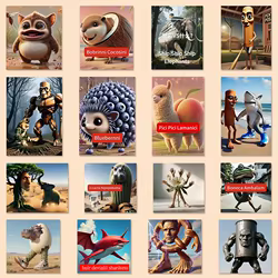 105 Uds pegatina italiana Brainrot Tungsten Sahur pegatinas Tralalero Tralala decoración AI Animal abstracto calcomanías divertidas juguete