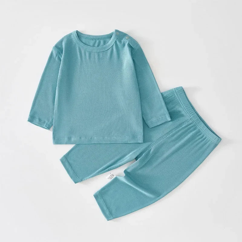 ropa verano recién nacido conjunto tops manga larga pantalón - imagen 3