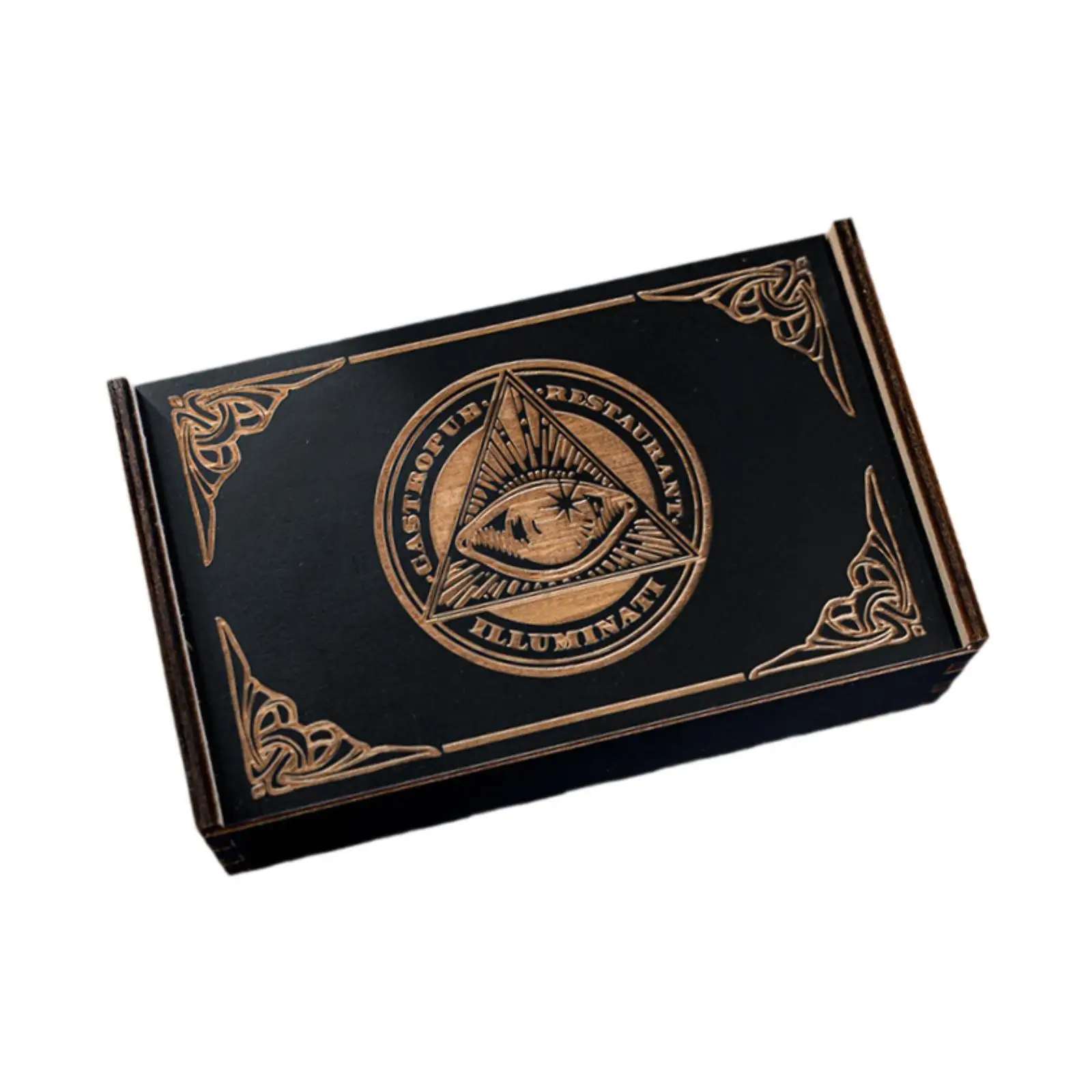 Wooden Tarot Box Card Holder Gift Collectible Decorative Game Cards Sliding Trinket Keepsake Box Card Organizer Tarot Card Case Wooden Tarot Box Card Holder Gift Collectible Decorative Game Cards Sliding Trinket Keepsake Box Card Organizer Tarot Card Case
