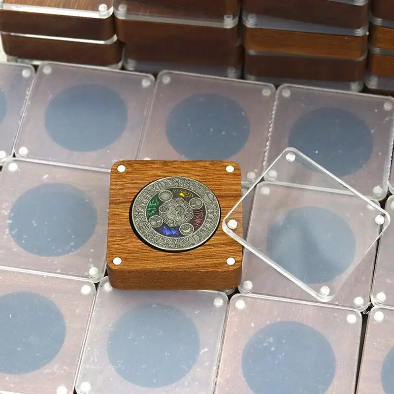 Estuche de madera para monedas conmemorativas de colección - imagen 4