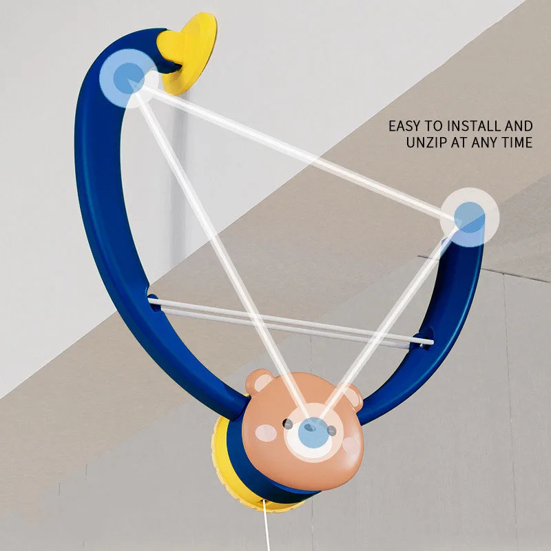 Juego de autoentrenamiento de tenis de mesa para interiores, juguete de entrenamiento de doble Sparring ajustable para colgar en el hogar, interacción entre padres e hijos - imagen 3