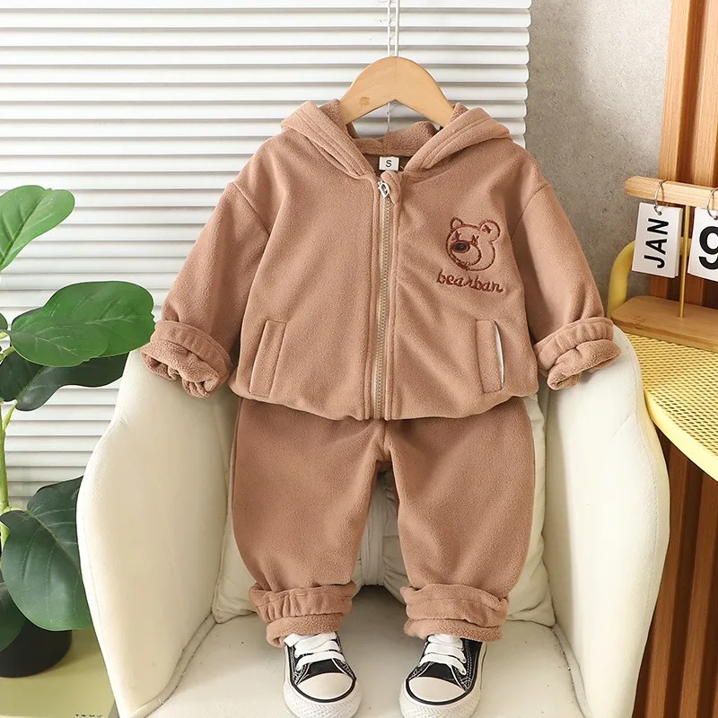 Abrigo bebé niña con chaqueta oso y pantalón lana - imagen 3