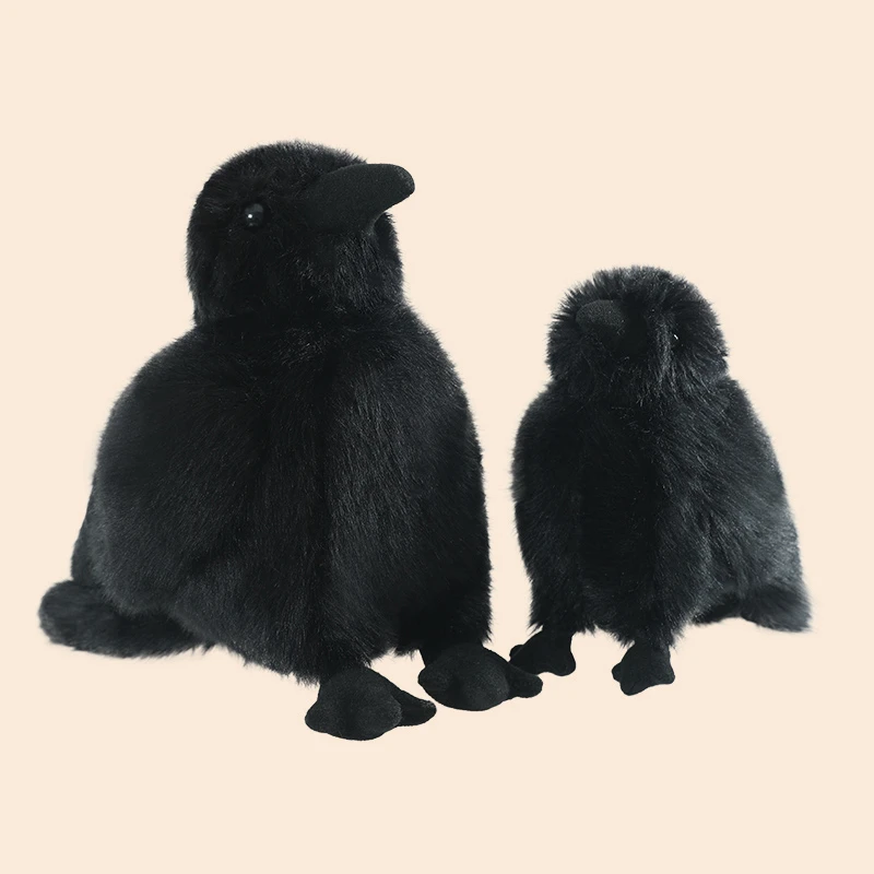 Peluche de cuervo realista – Almohada suave para niños - imagen 4