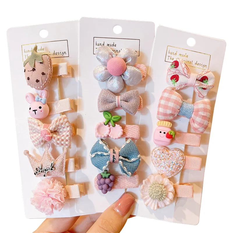 Lazos clip de pelo para niño y niña – Kawaii color sólido - imagen 4
