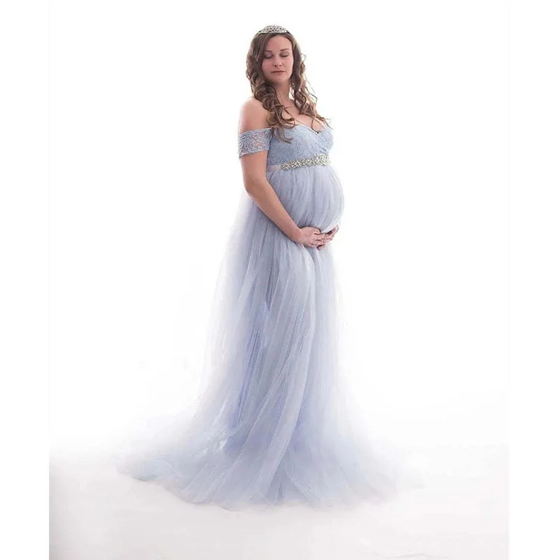 Vestido de maternity con encaje para sesión de fotos - imagen 5