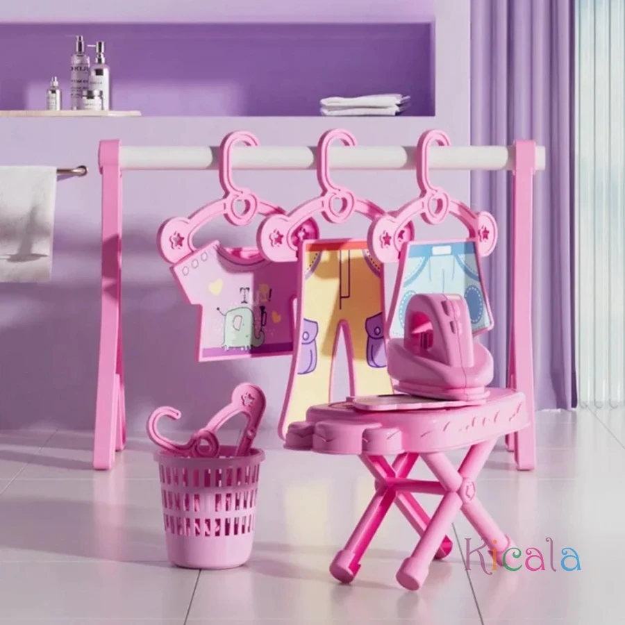 Lavadora de juguete para niños, casa de juego de imitación, Mini juguetes eléctricos de simulación, limpieza cinética giratoria, juguetes preescolares para niñas - imagen 4