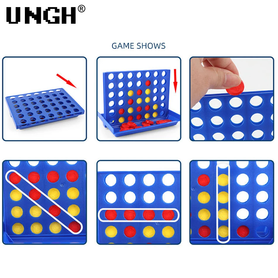 UNGH cuatro en una fila Bingo ajedrez conectar clásico juego de mesa familiar juguetes divertido juguete educativo para niños juego de entretenimiento - imagen 4