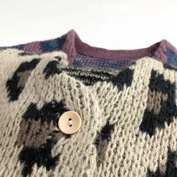 Cárdigan leopardo estilo coreano vintage para niño 1-7 años
