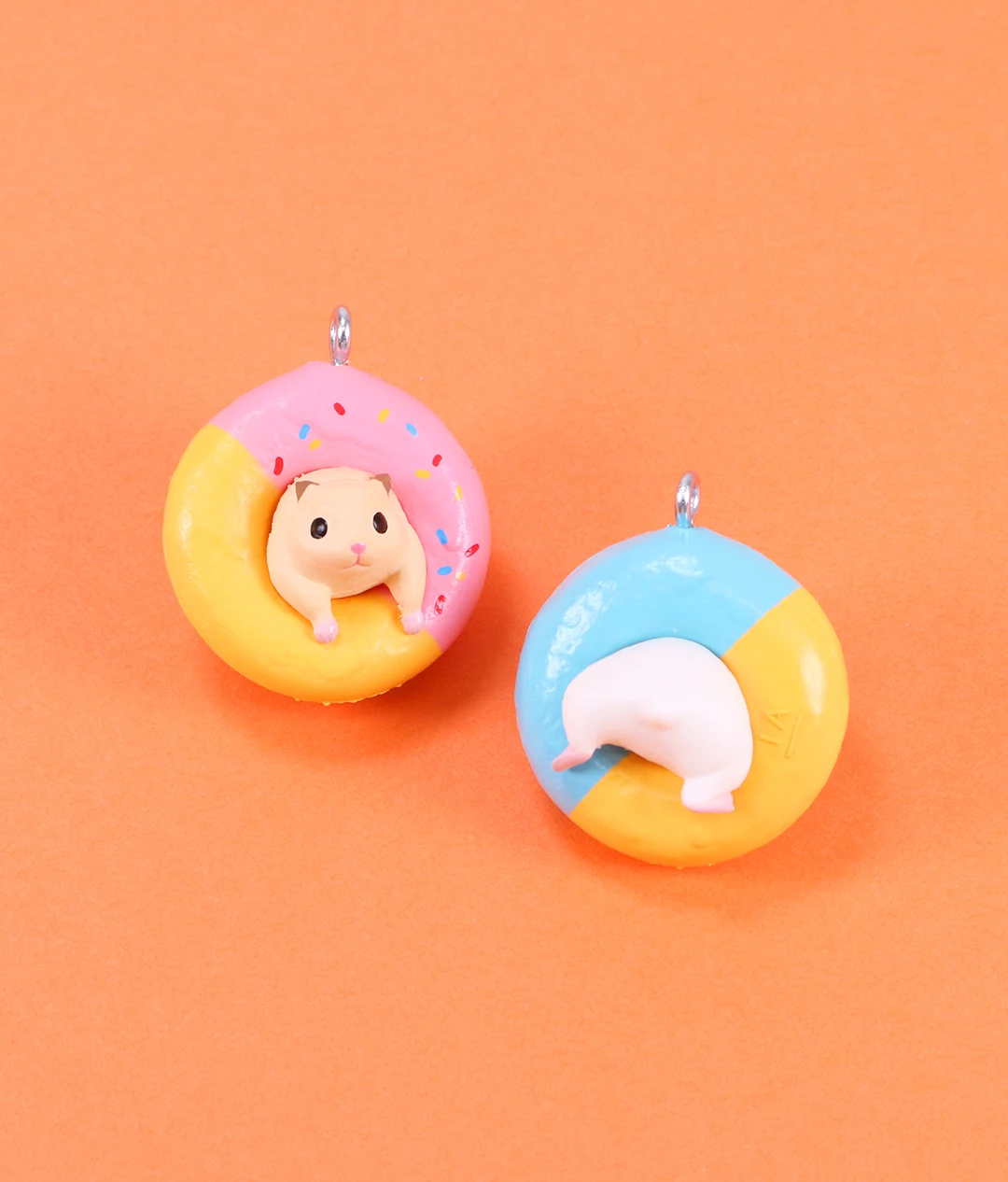 Tarlin cápsula juguetes lindo kawaii dulces hámster fresa Donut Latte crepé miel leche Chocolate miniaturas bc figuras colgantes - imagen 2