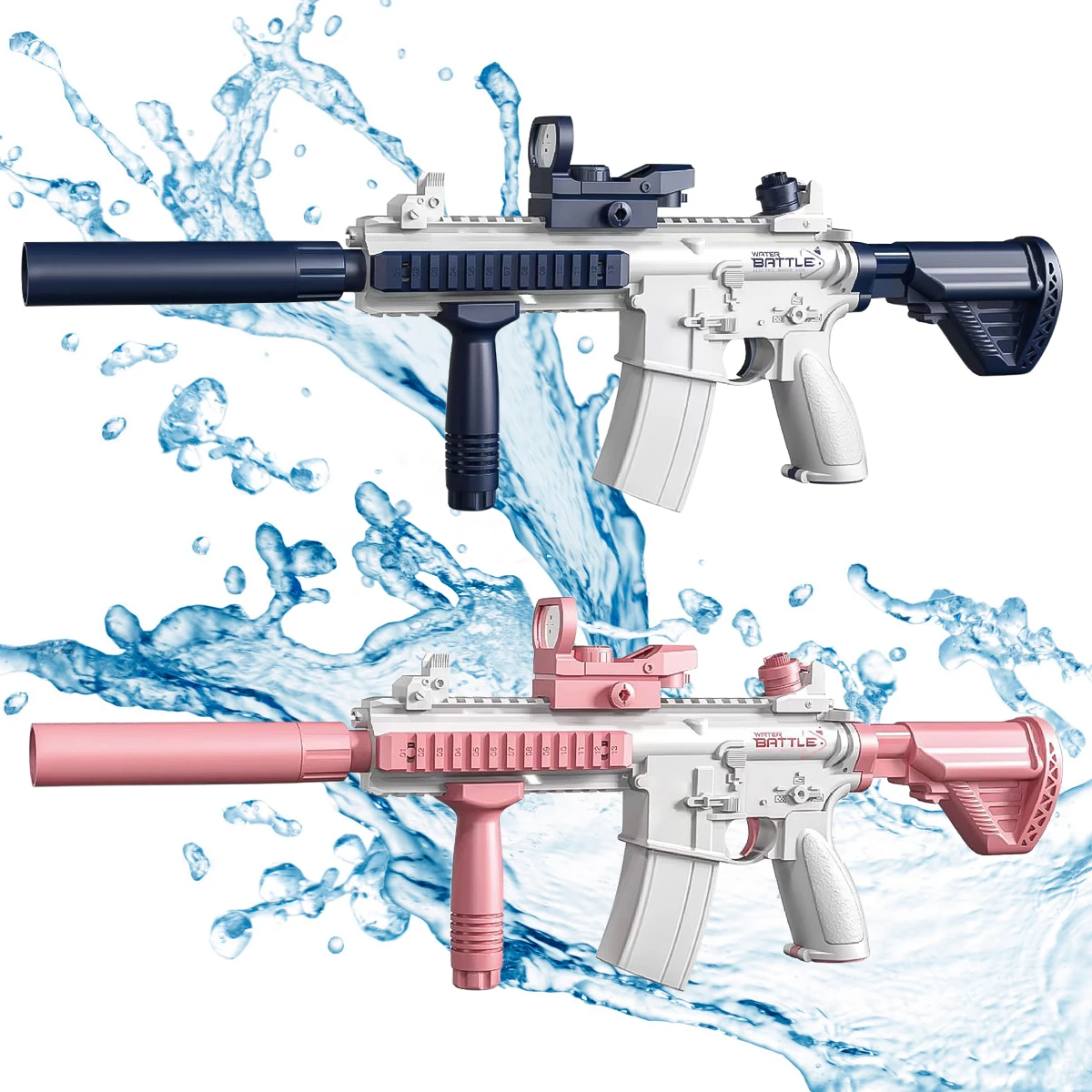 Pistola de agua M416, pistola eléctrica, juguete de tiro, totalmente automático, tiro de verano, playa, diversión al aire libre, juguete para niños, niñas, adultos, regalo