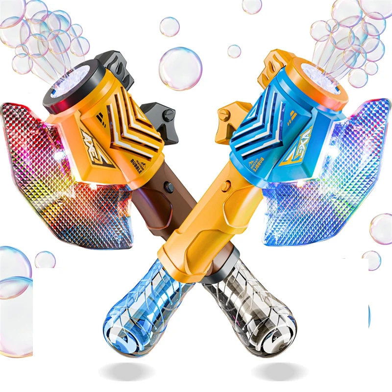Máquina de burbujas de mano con hacha, soplador de burbujas, iluminación completamente automática, fabricante de burbujas, fiesta al aire libre, regalo de boda y cumpleaños - imagen 5
