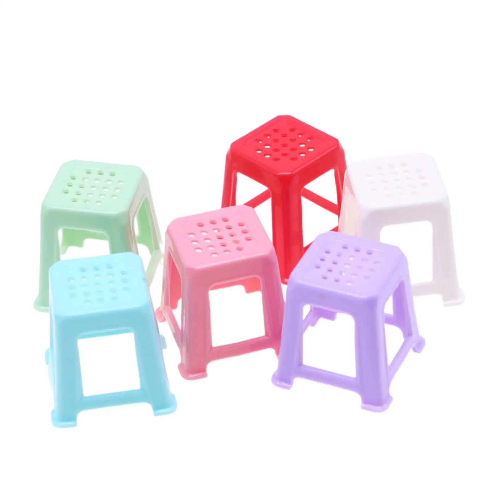 6x 1/12 Dollhouse Chair Pretend Play Miniature Furniture for Micro Landscape