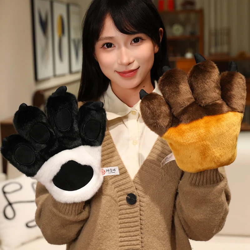 Guantes de peluche con garras – Disfraz de león para bebé - imagen 2