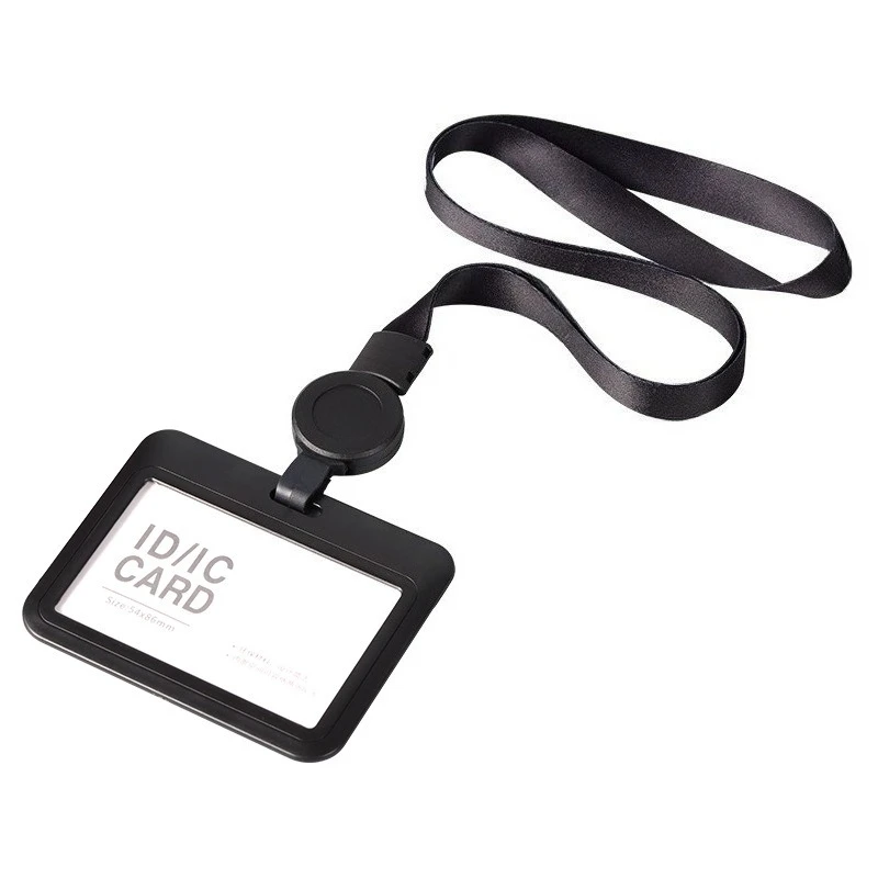 Soporte para credenciales, tarjetero retráctil negro, cordones extraíbles, tarjeta de identificación, insignia de negocios, suministros escolares de lujo - imagen 5