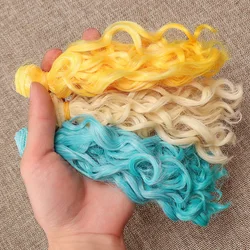 Peluca rizada multicolor para muñecas - talla 1:6/1:4/1:3