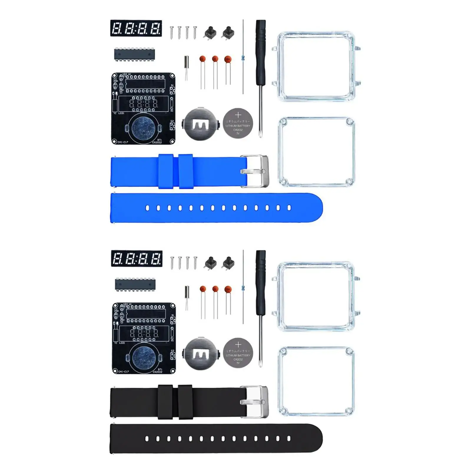 Kit de reloj electrónico DIY, montaje de soldadura, juguete físico, creatividad multiusos, LED - imagen 2