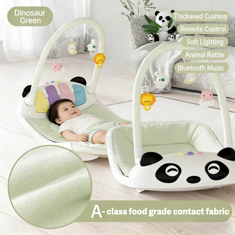 Gimnasio Bebé 0-12 Meses: Tapete Musical con Piano, Panel de Juegos y Manta Gateo