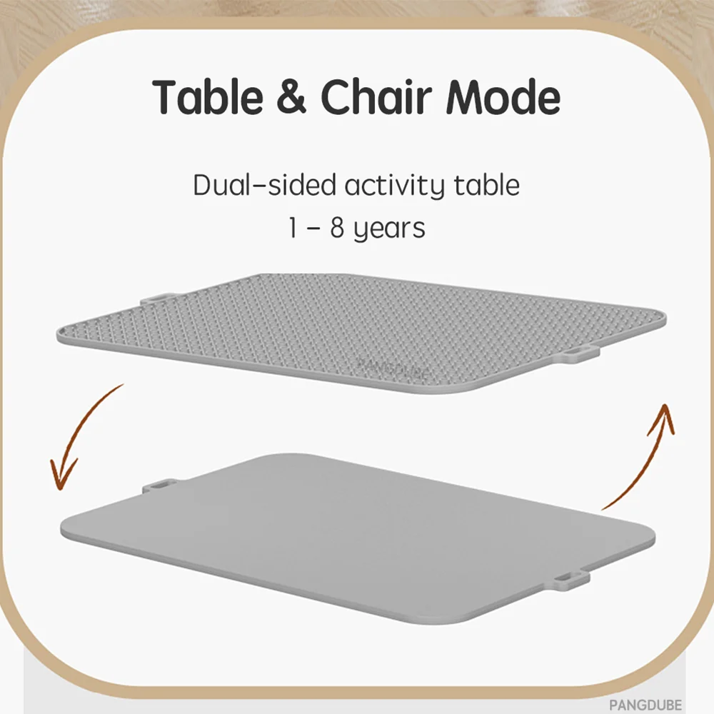 PANGDUBE Trona de bebé 7 en 1 para cena, silla multifuncional para bloques de construcción de bebé, mesa y silla baja, bebé aprende a pie - imagen 5